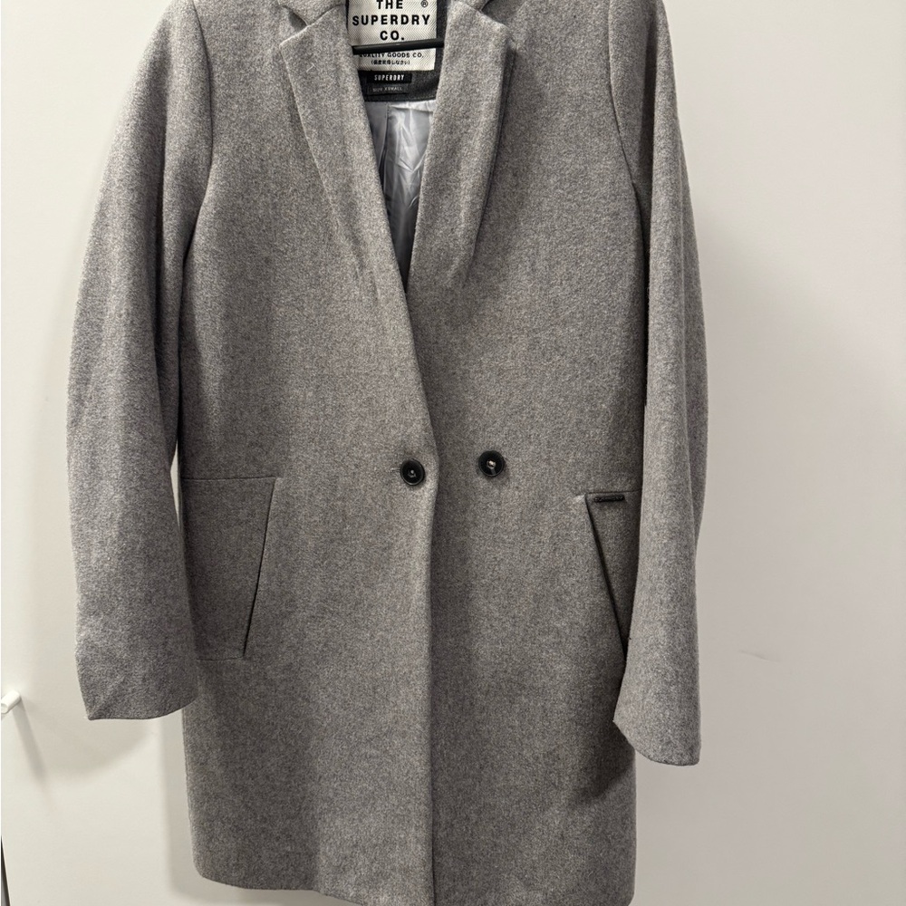 Superdry Women's Classic Gray Coat XS